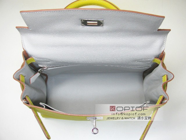 エルメス ケリー スーパーコピー28ヴォーエプソン ライム(金具:シルバー) her310